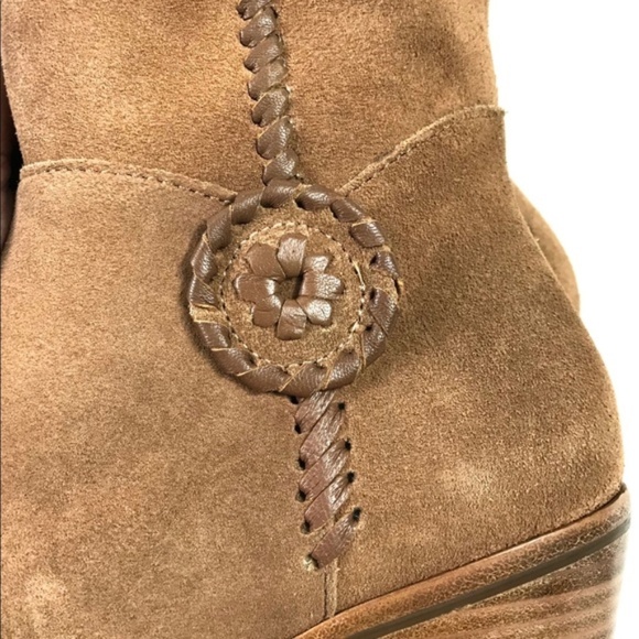 New! Jack Rogers Oak Sawyer Cognac Suede Boots 5.5 - Picture 5 of 8